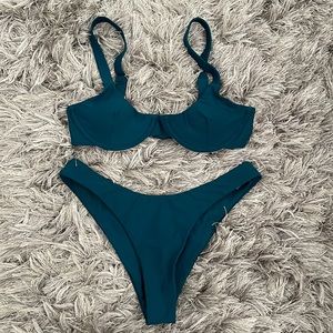 Zaful Blue/Green Bikini Set
